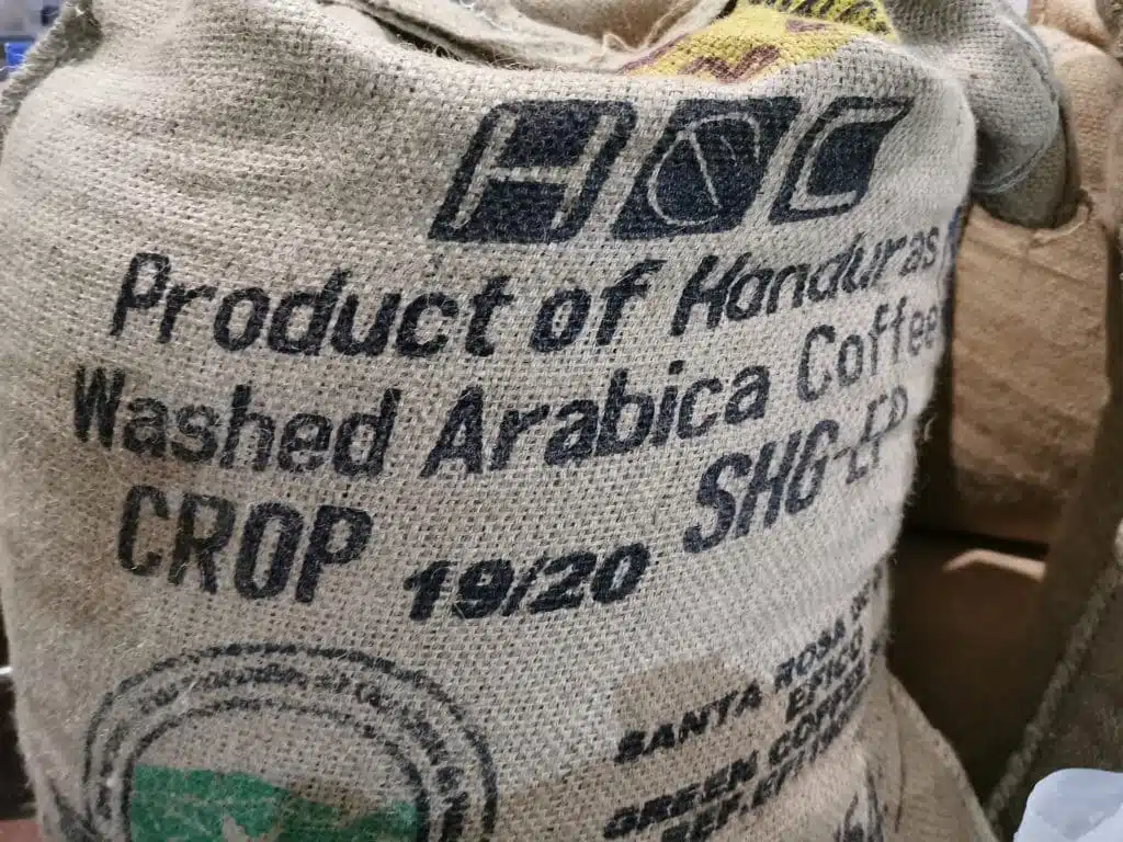 cafe vert en grain Honduras sac arabica coffee washed
