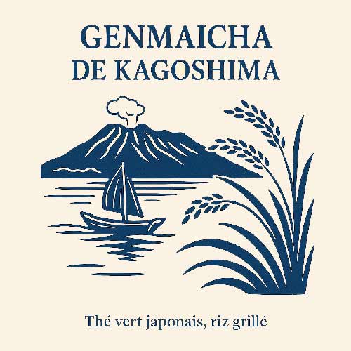 Genmaicha Trésor de Grains BIO — thé vert japonais au riz soufflé en vrac, présentation feuilles et grains, sélection Goutte de Thé · Cofftea Paris 5