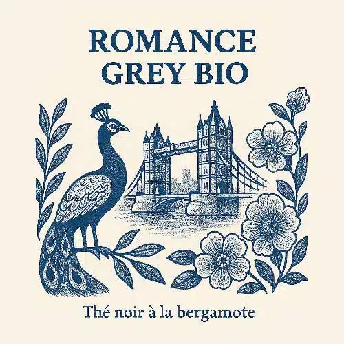 Romance Grey — thé noir bergamote BIO en vrac, présentation branches, sélection Goutte de Thé · Cofftea Paris 5