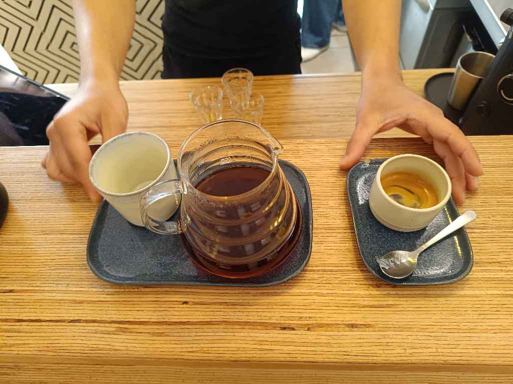 Deux extractions comparées d'une même origine, pédagogie café